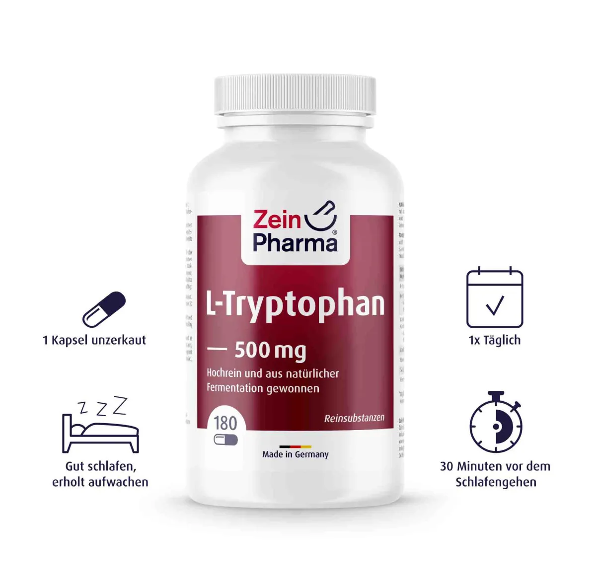 L-Tryptophan 500mg - 180 Kapseln