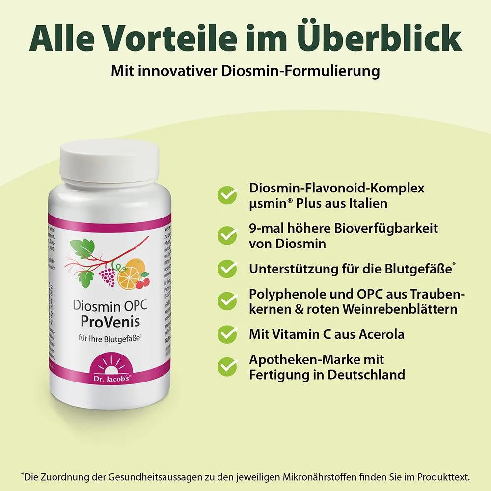 Dr. Jacob's Diosmin OPC ProVenis - 90 Kapseln