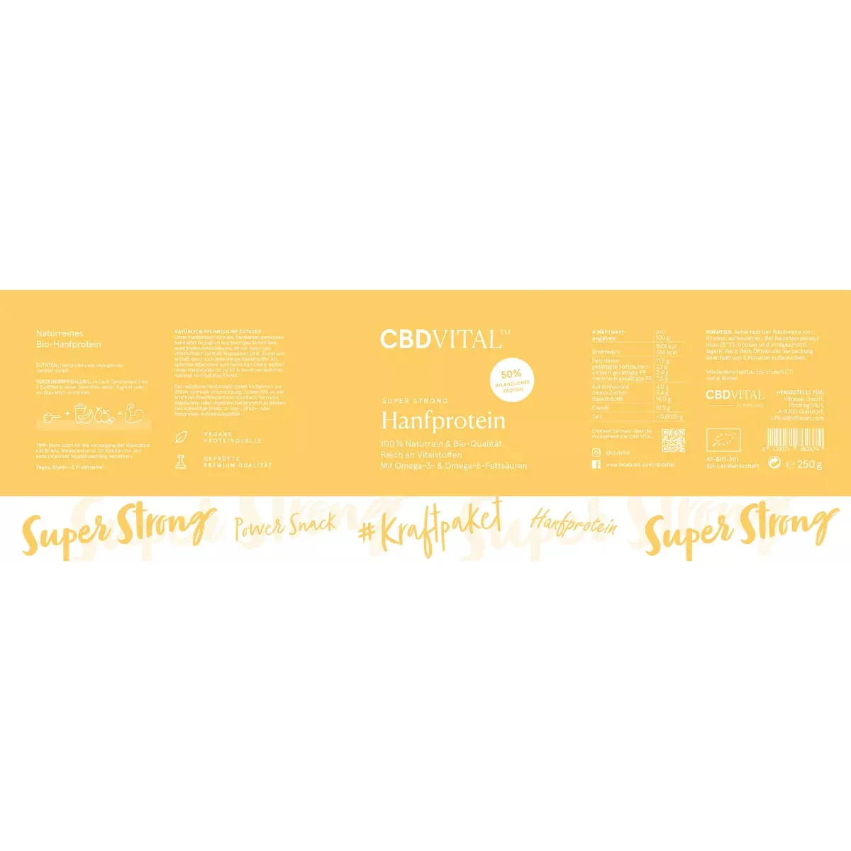 Super Strong Hanfprotein - 250g