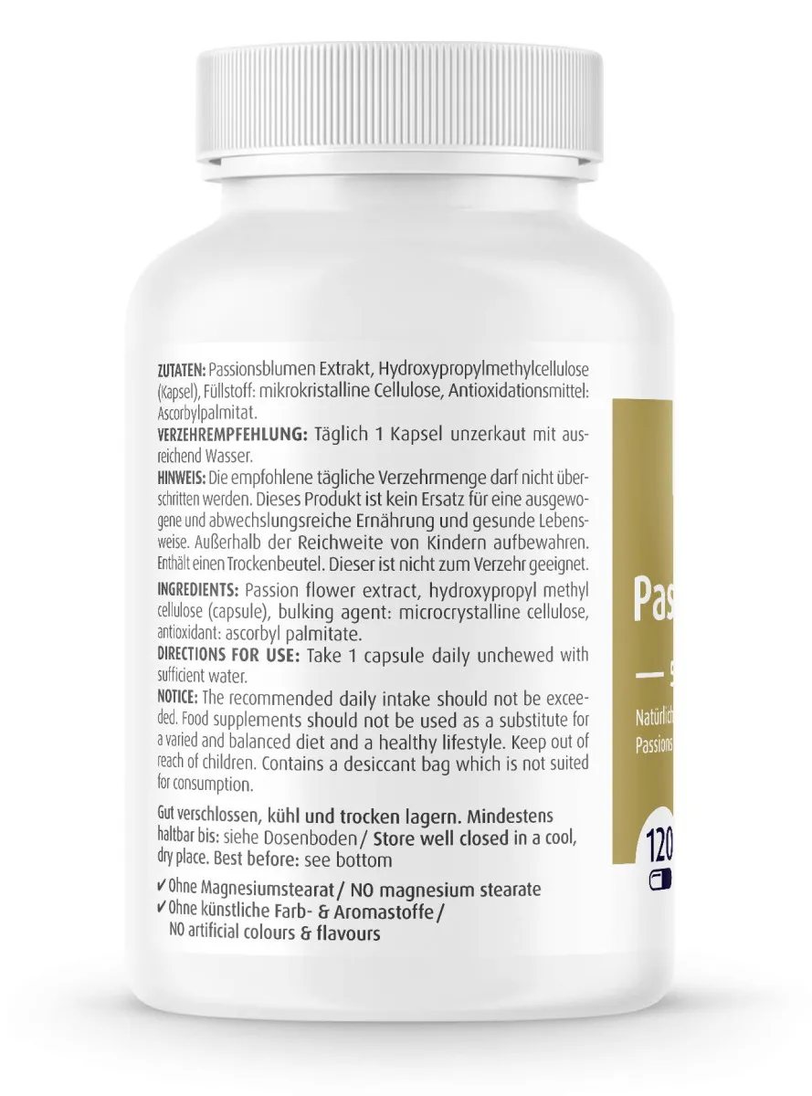 Passionsblume Kapseln 500mg - 120 Kapseln