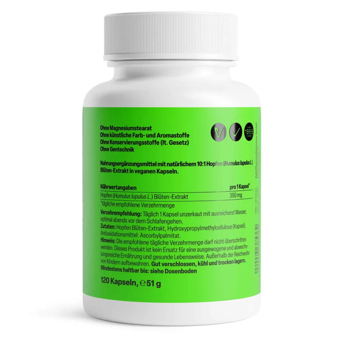Hopfen Extrakt 350mg - 120 Kapseln