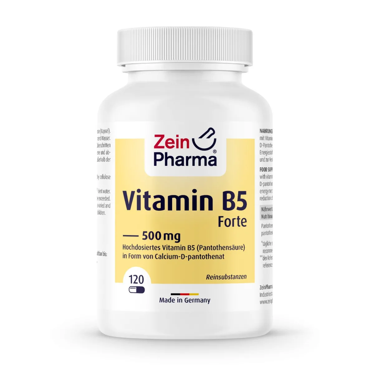 Vitamin B5 Forte 500mg - 120 Kapseln