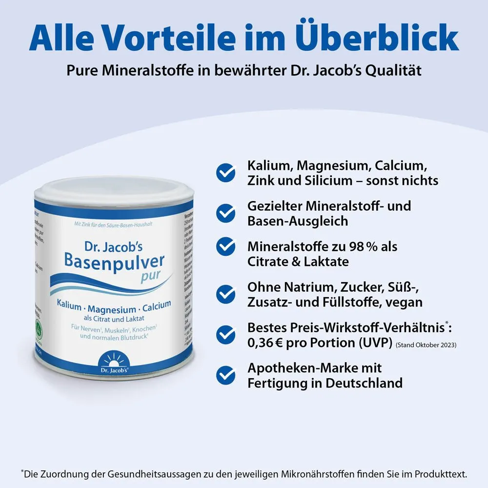 Dr. Jacob's Basenpulver pur 200g
