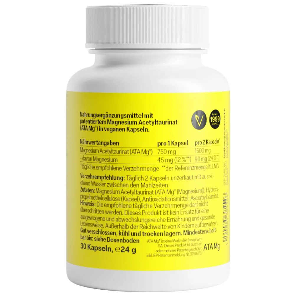 Magnesium Acetyltaurinat 750mg - 30 Kapseln