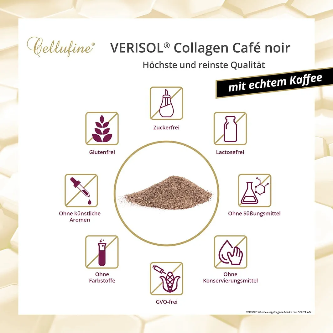 Cellufine Caf noir Collagen-Kaffee - VERISOL B (Rind) - 300 g Doypack