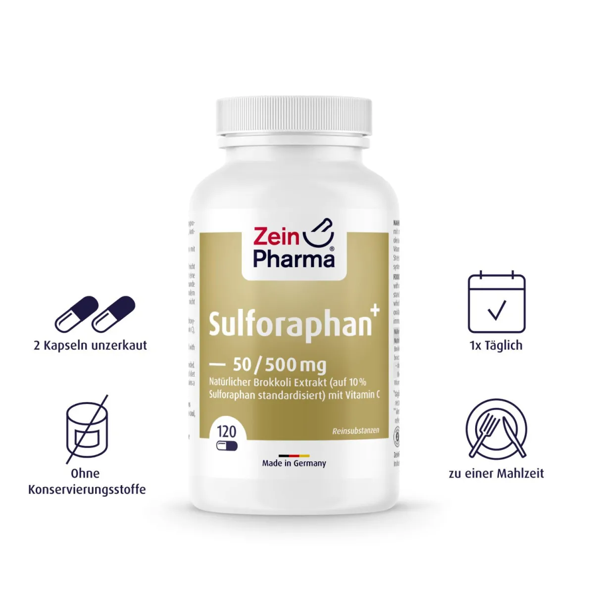 Sulforaphan Brokkoli + C 50/500mg - 120 Kapseln