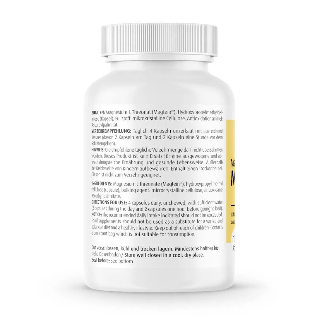 Magtein Magnesium-L-Threonat 500 mg - 120 Kapseln