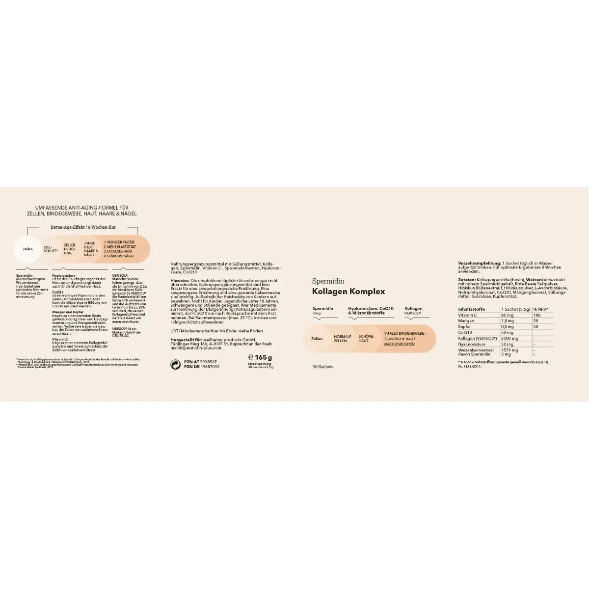 Spermidin Kollagen Komplex - 30 Sachets