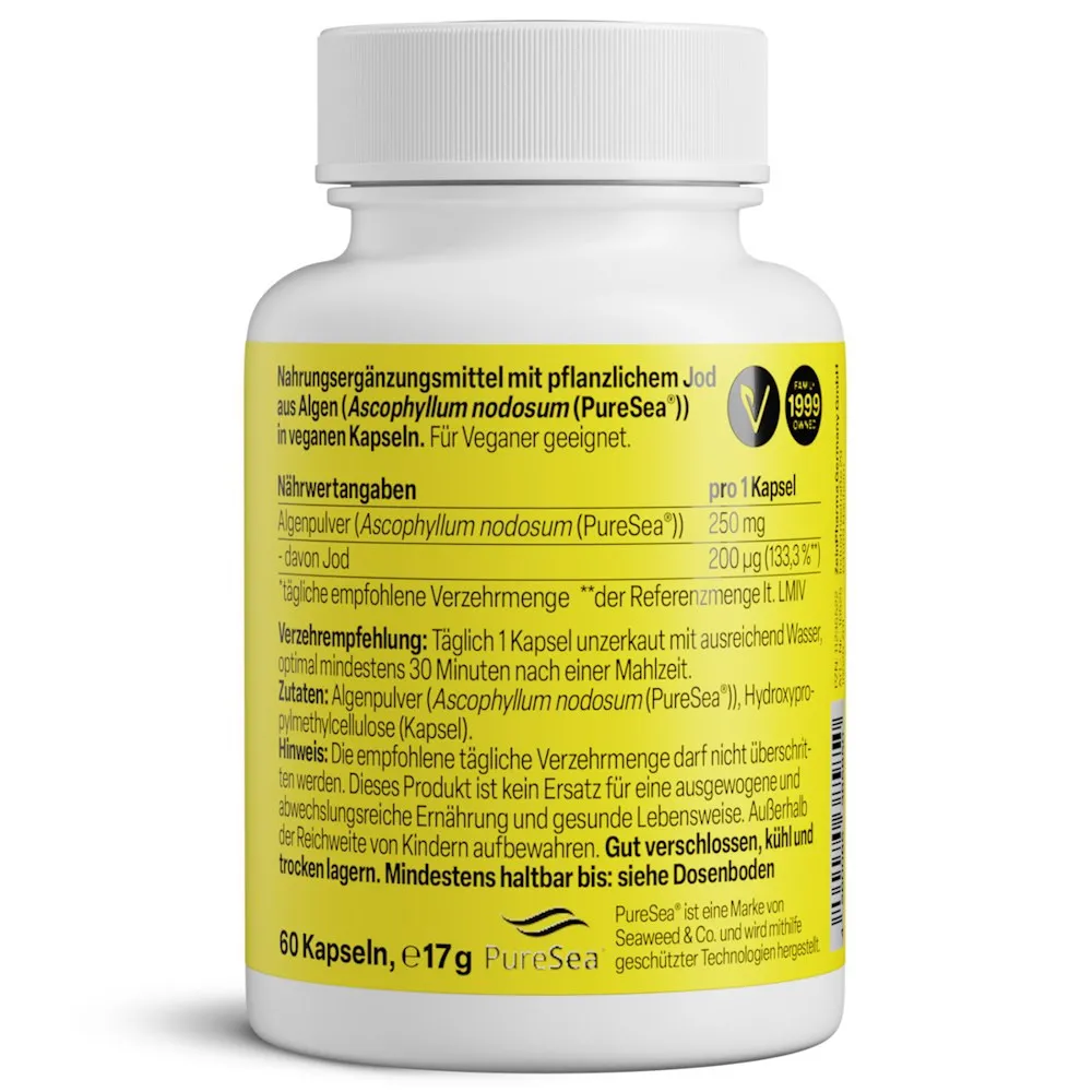 PureSea Algenjod 200 g - 60 Kapseln