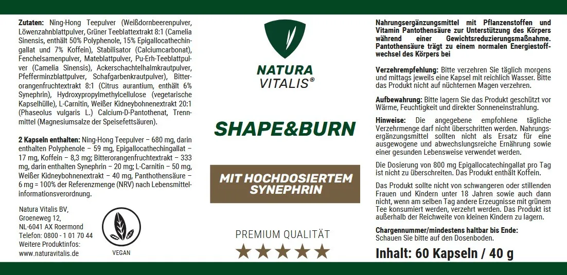 Shape & Burn - 60 Kapseln
