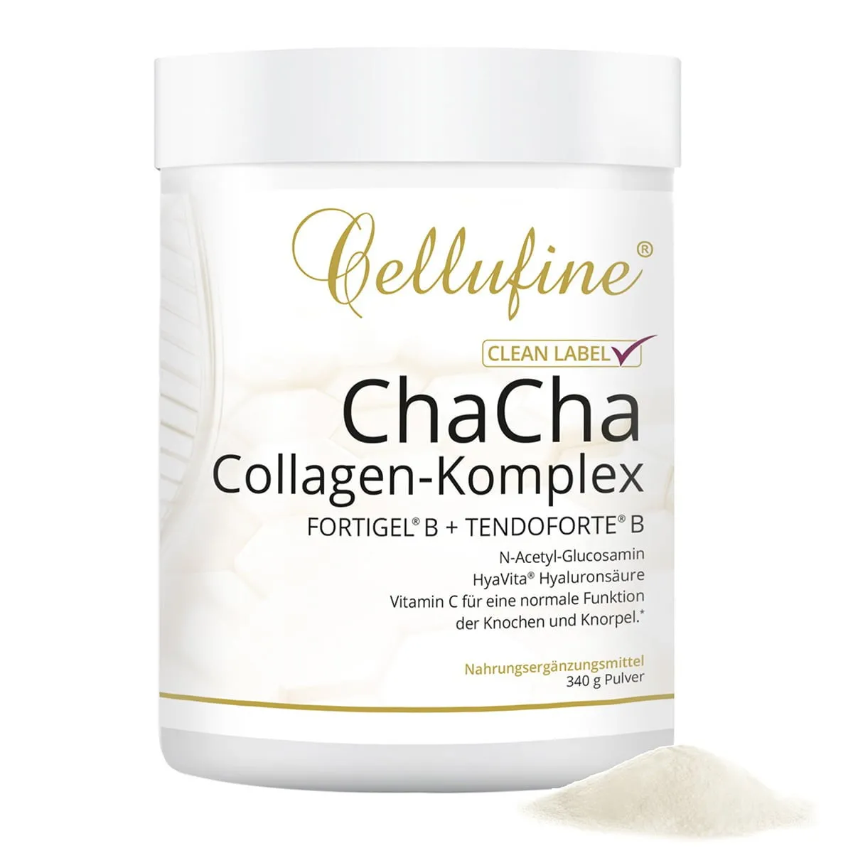 Cellufine� ChaCha Collagen-Komplex mit FORTIGEL� B + TENDOFORTE� B - 340g Pulver