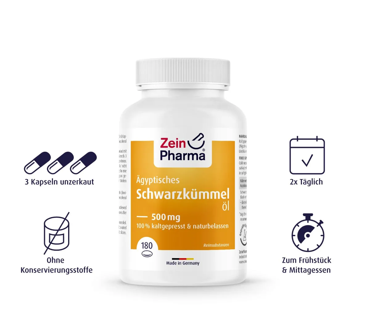 gyptisches Schwarzkmmell 180 Kapseln 500mg