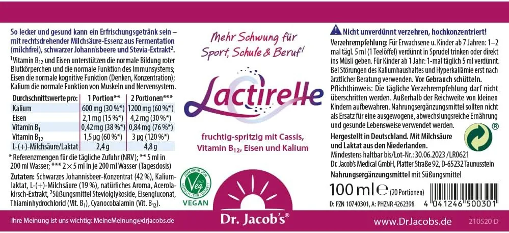 Dr. Jacob's Lactirelle 100 ml
