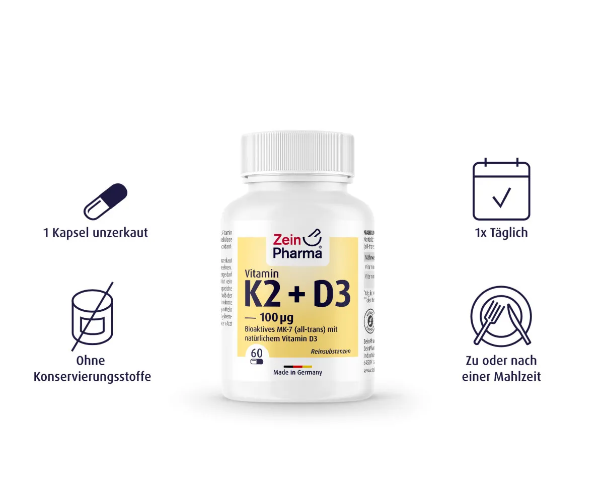 Vitamin K2 + D3 - 60 Kapseln