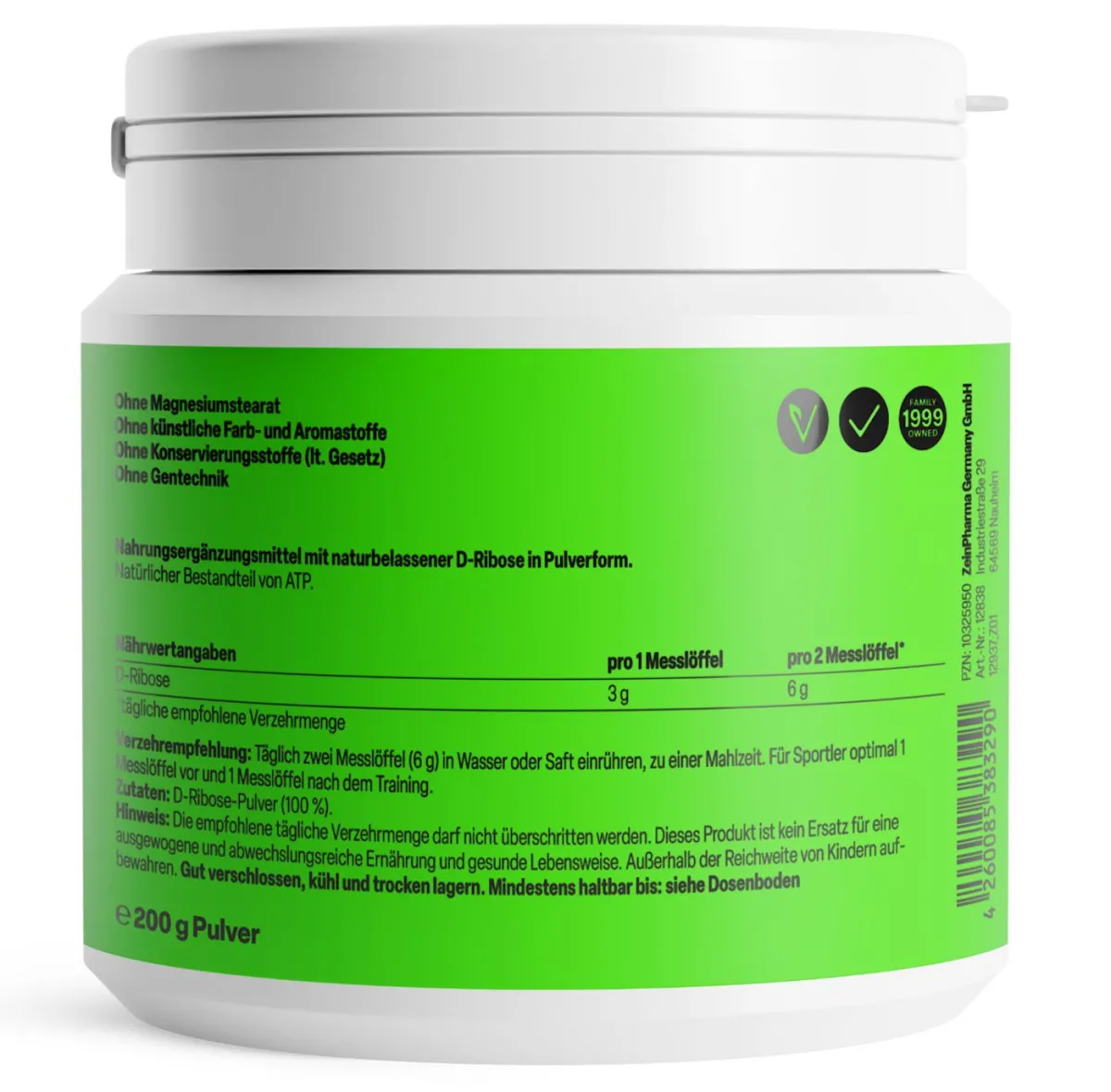 D-Ribose Pulver 200g