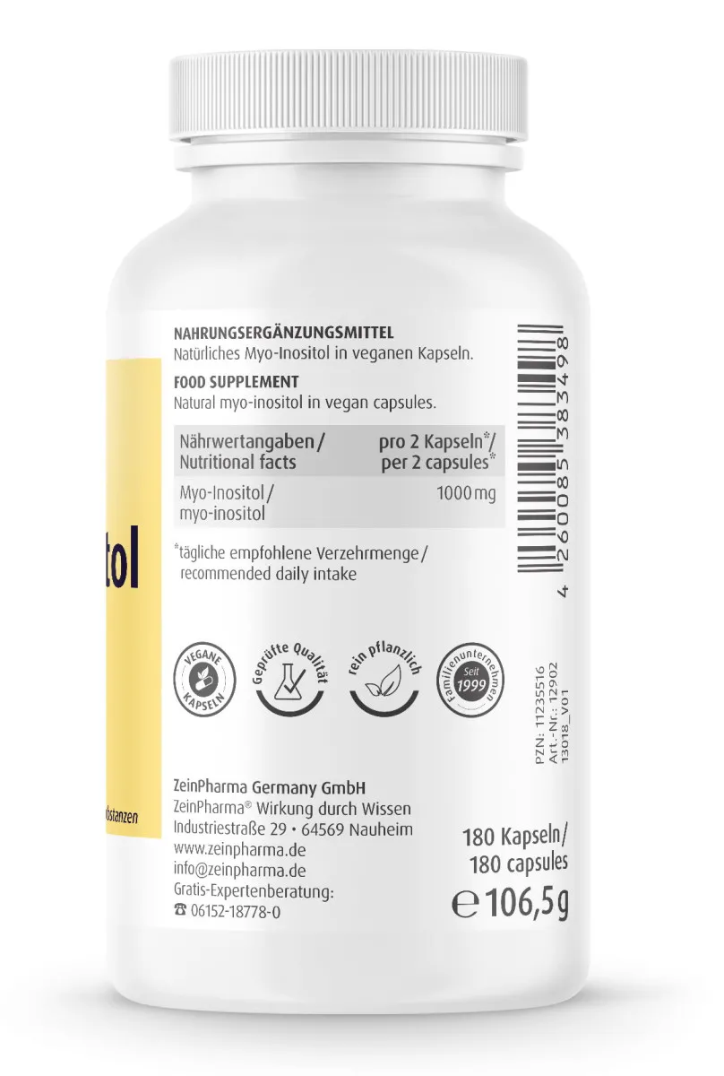 Myo-Inositol 180 Kapseln von ZeinPharma