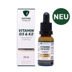 Vitamin D3 & K2 Tropfen - HOCHDOSIERT & WASSERLSLICH - 20 ml